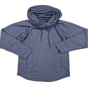 ARSNL Womens Size Medium Blue Pullover‎ Sweater Cowl Neck Hooded Long Sleeve